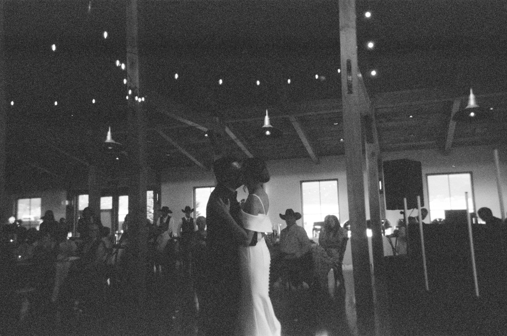 David and Rebekah sharing their first dance, on film