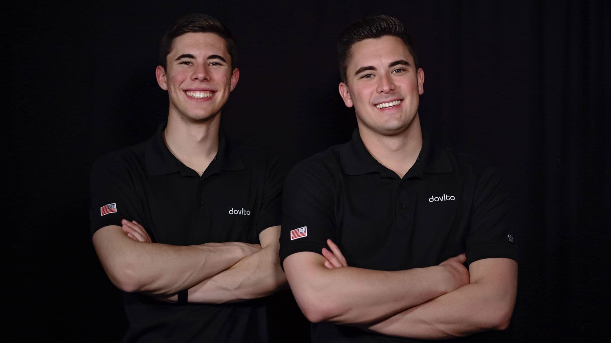 David and a teammate in Dovito polos